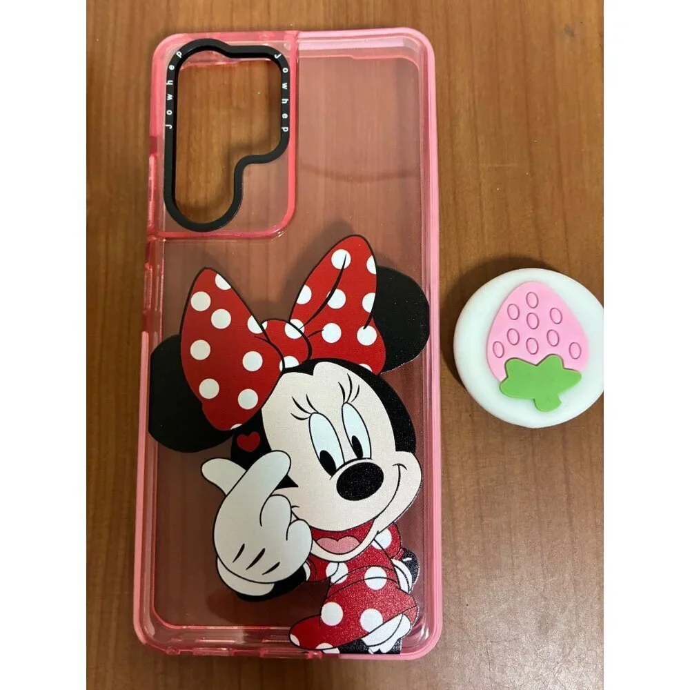 Cell Phone Case for Samsung S21 Ultra Minnie Mouse +Popit